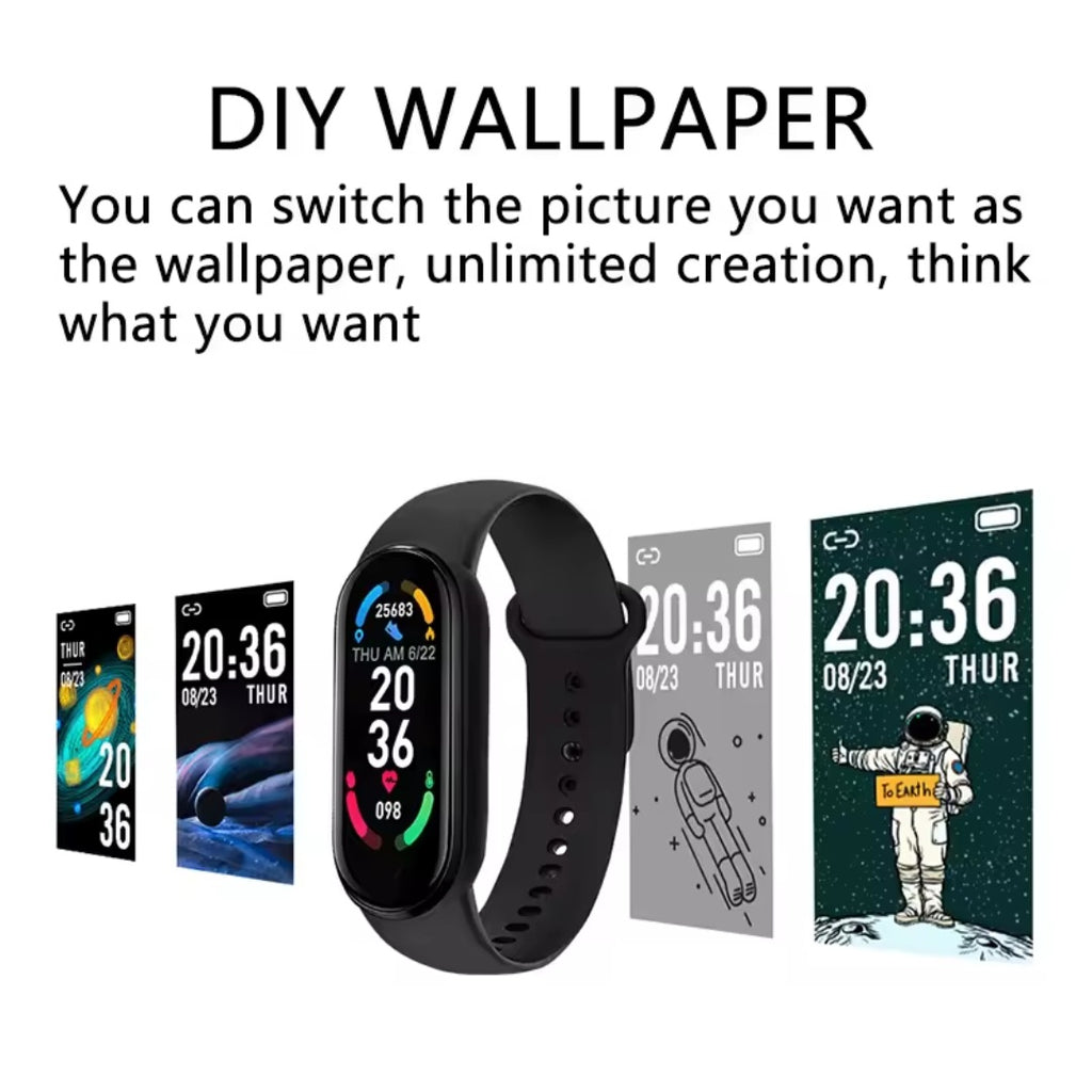 M6 Smartwatch – Multi-Function Fitness & Health Tracker, Unisex Waterproof