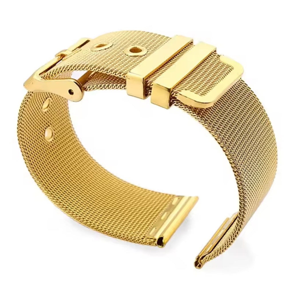 Premium Milanese Mesh Watch Strap – Stainless Steel, 0.4mm Thin, Adjustable 18-24mm, Compatible with Omega & DW